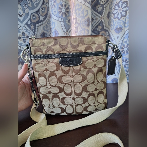 Coach Handbags - Coach Signature Brown and Tan Shoulder Bag